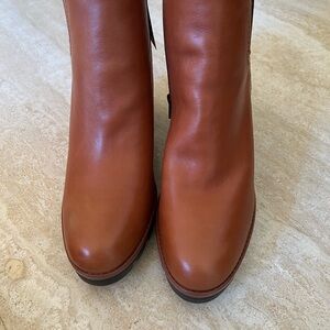 Naturalizer Verney leather Weatherproof Brown Heeled Boots - (Wide)🔥🔥🔥🔥
